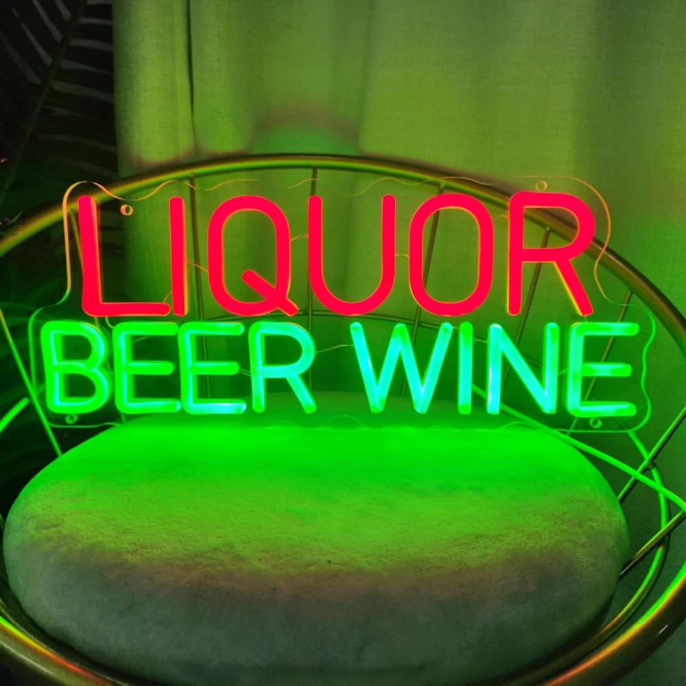 Wine In Beer Store - Светодиодная неоновая вывеска для алкоголя, пива,