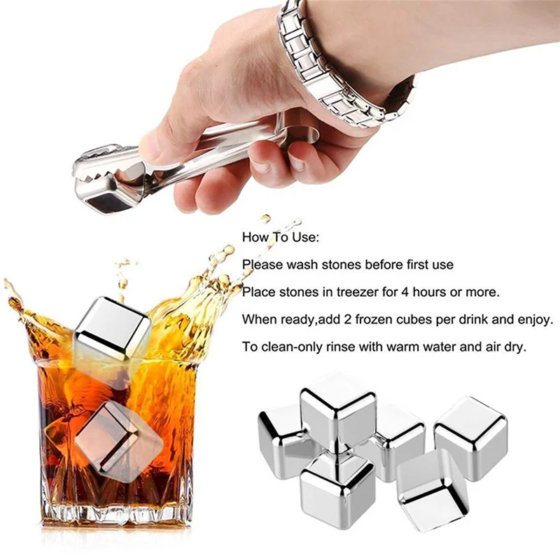 Whiskey Stone Set - Набор из 4/6/8 многоразовых кубиков для