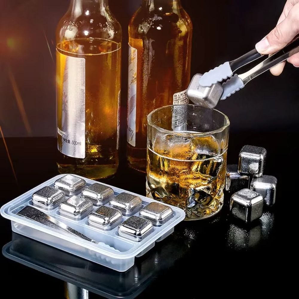 Whiskey Stone Set - Набор многоразовых охлаждающих камней из нержавеющей