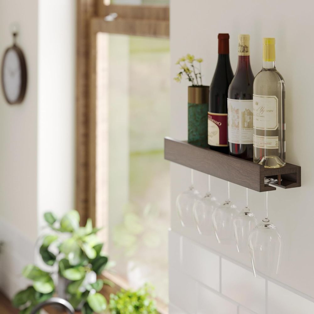 Настенная деревянная подставка – обзор и цена Wine Rack Wall Mount