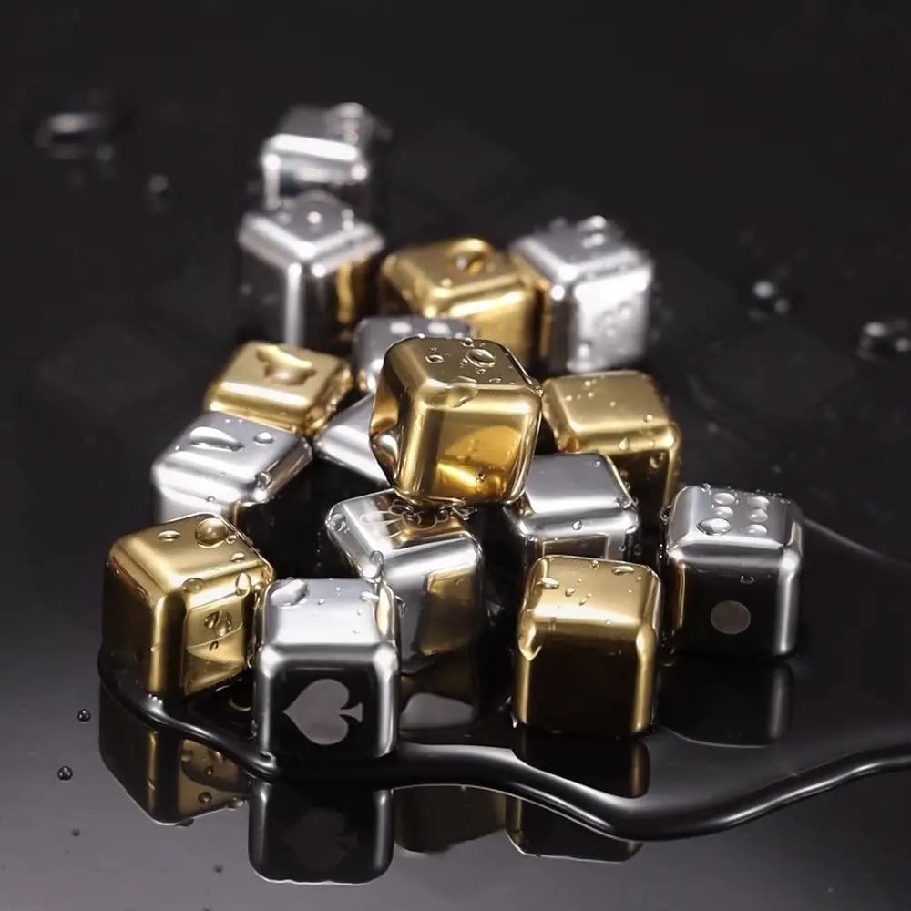 Золотые и серебряные металличе – обзор и цена Whiskey Stone Set