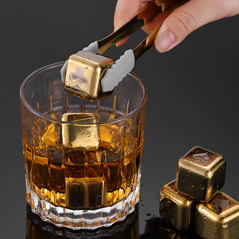 Золотые и серебряные металличе – обзор и цена Whiskey Stone Set