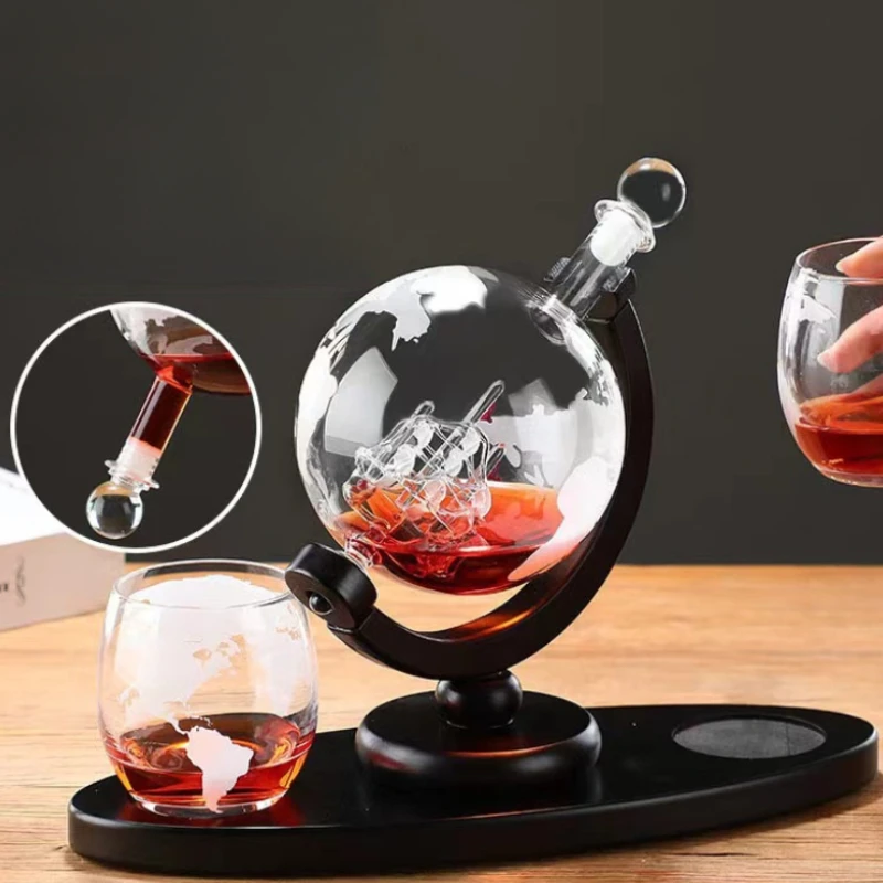 Графин для виски в форме глобу – обзор и цена Whiskey Stone Set