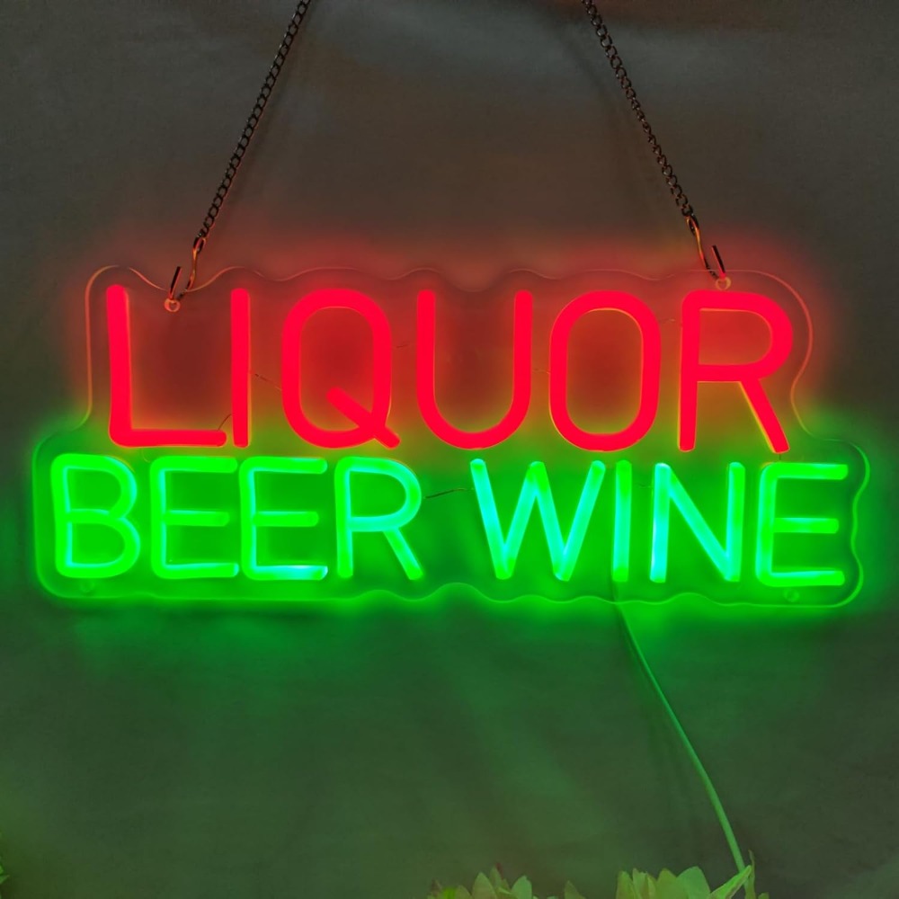 Светодиодная неоновая вывеска  – обзор и цена Wine In Beer Store