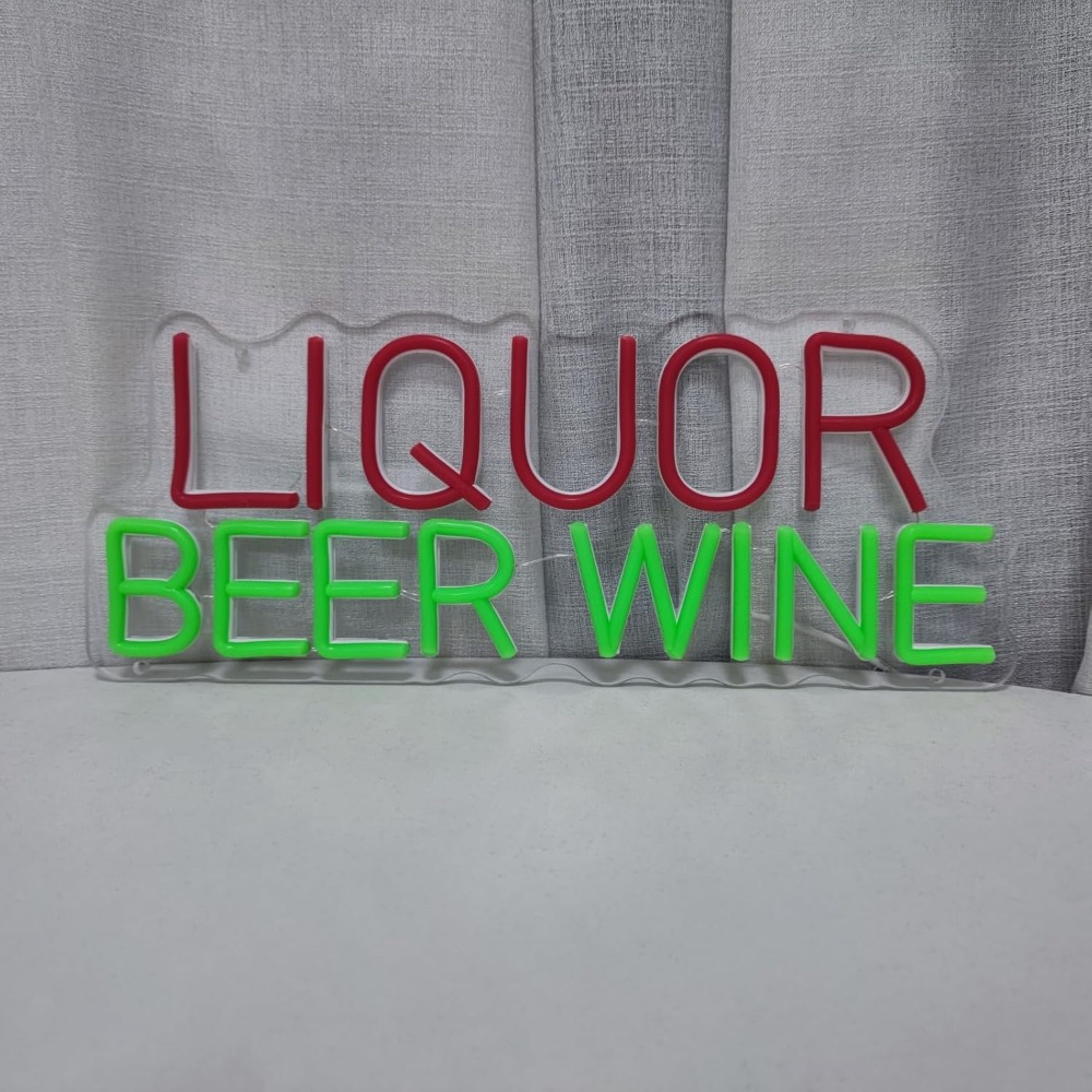 Светодиодная неоновая вывеска  – обзор и цена Wine In Beer Store