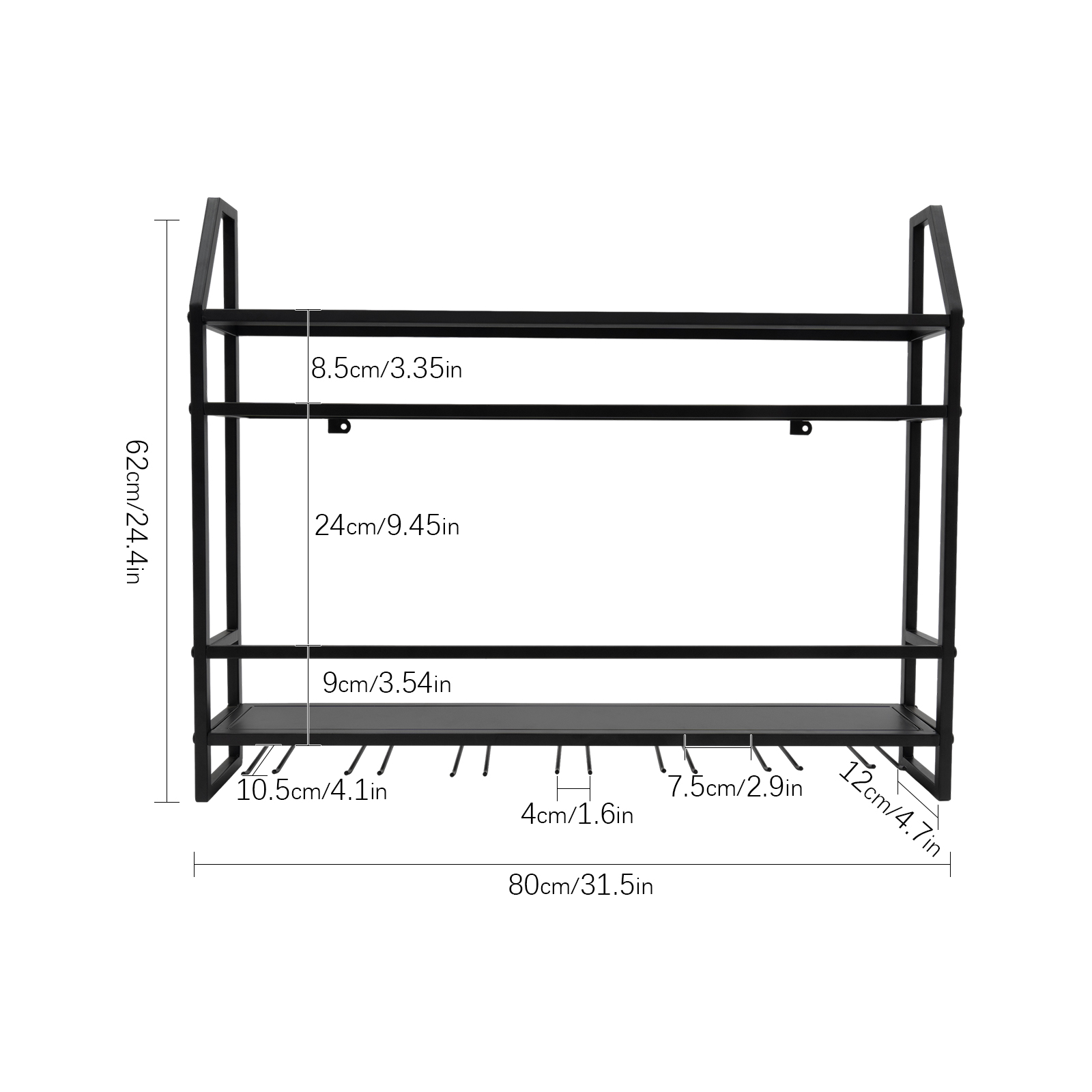 Двухуровневая настенная подста – обзор и цена Wine Rack Wall Mount