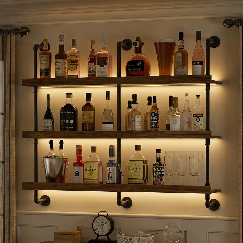 Настенная винная полка с LED-п – обзор и цена Wine Rack Wall Mount