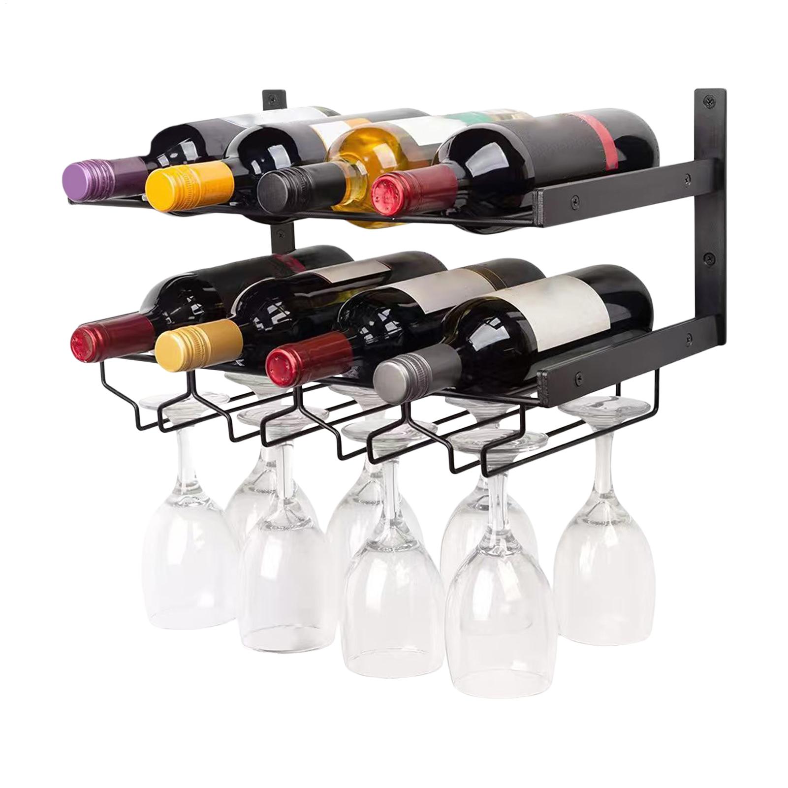 Настенная двухъярусная железна – обзор и цена Wine Rack Wall Mount